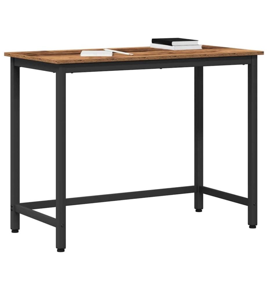 table Bois ancien 80 x 50 x 76,5 cm Bois d'ingénierie et acier