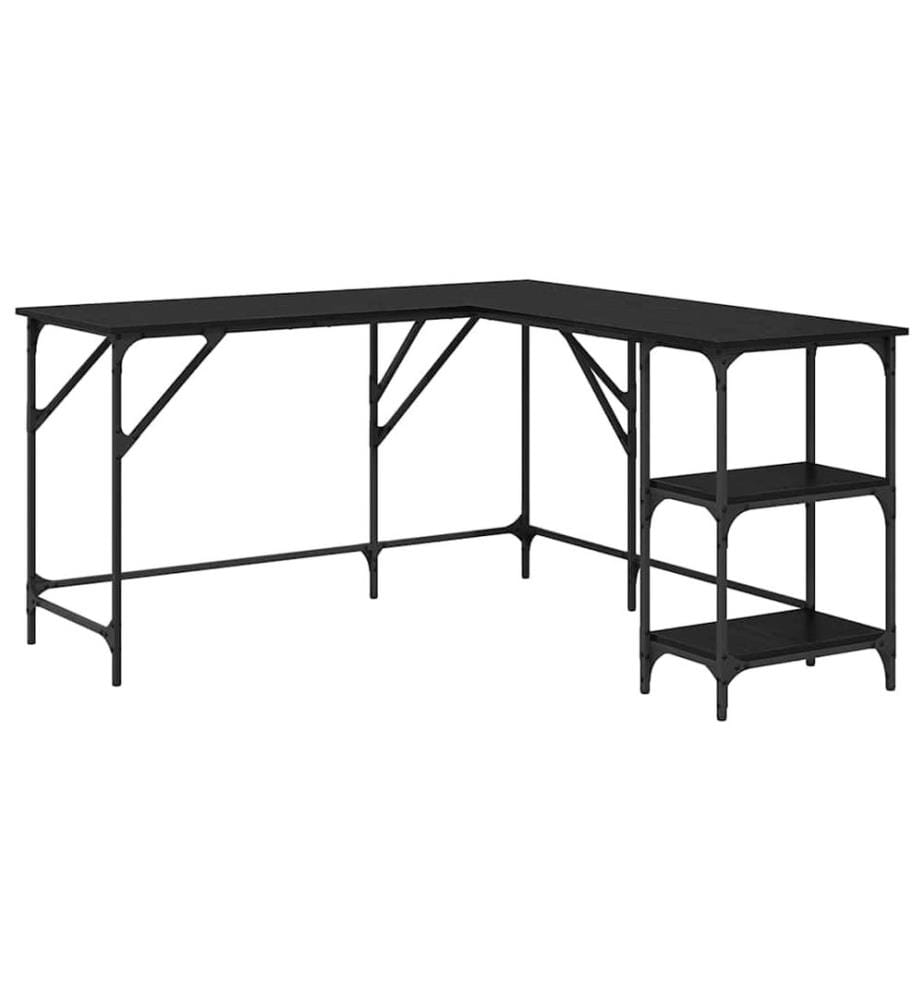 Scrivania Quercia Nera 139 x 139 x 75 cm Legno Ingegnerizzato
