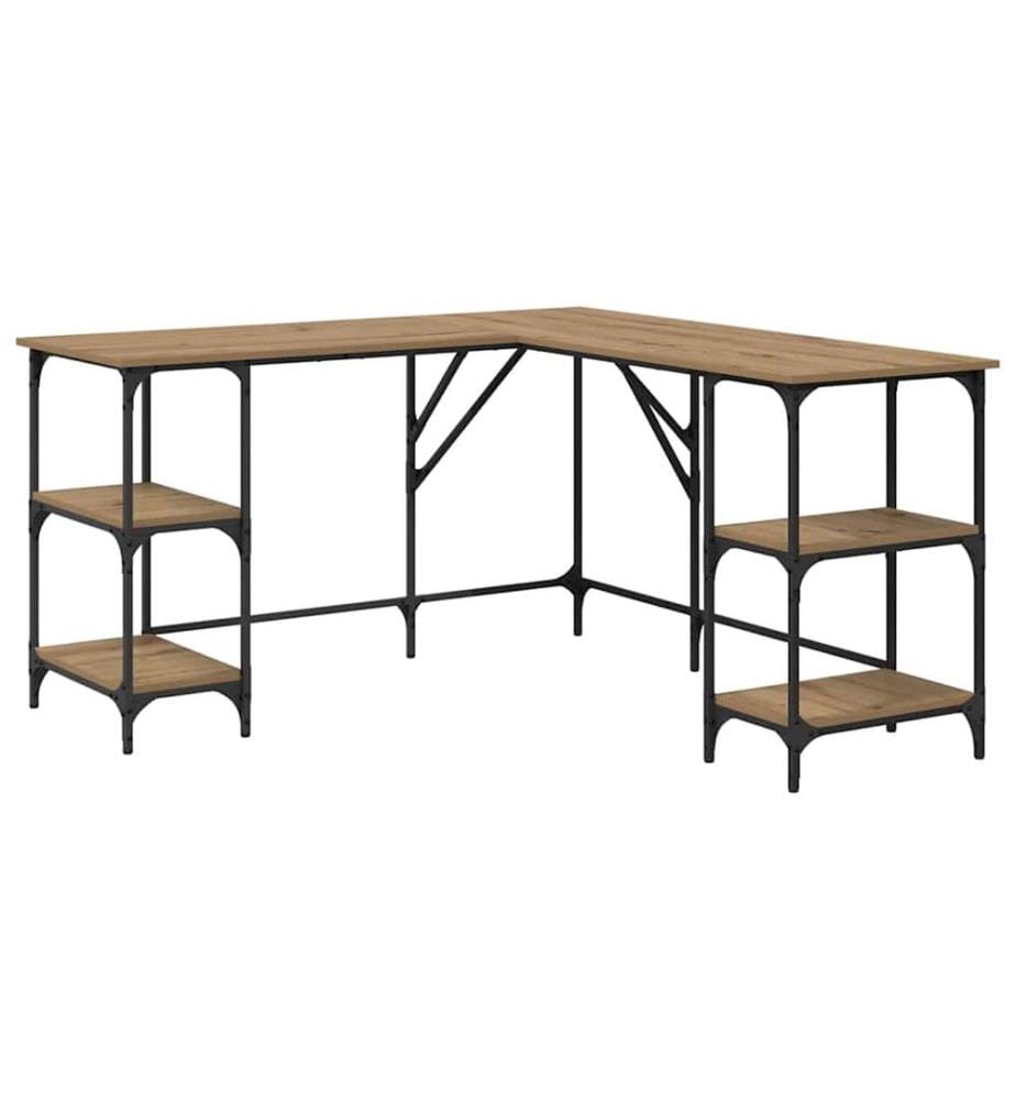 Scrivania Quercia Artigianale 139 x 139 x 75 cm Legno Ingegnerizzato