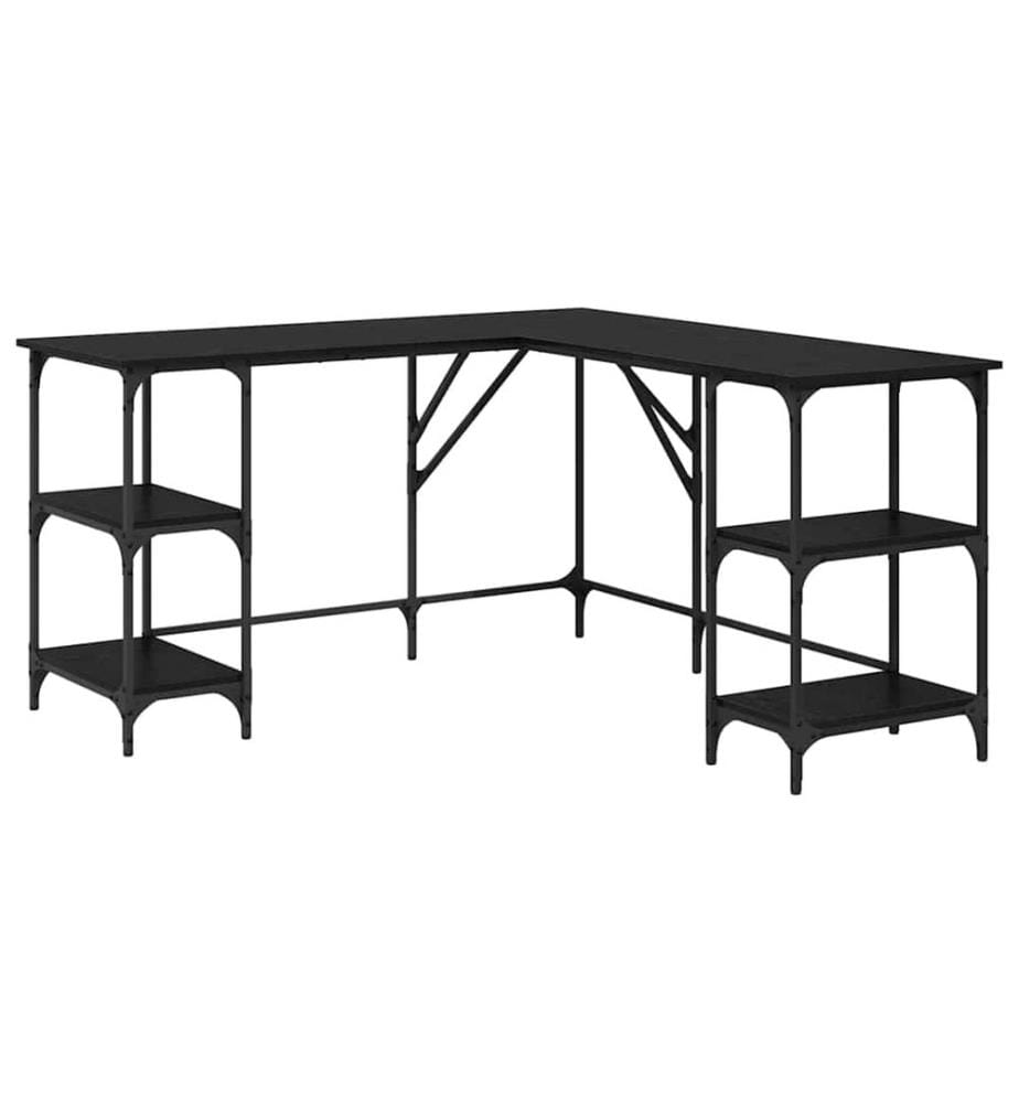 Scrivania Quercia Nera 139 x 139 x 75 cm Legno Ingegnerizzato