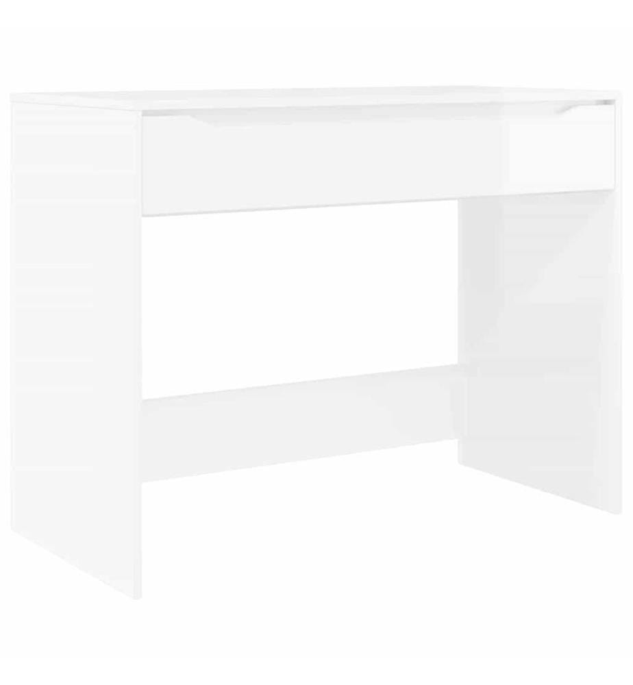 Scrivania Bianco Lucido 100 x 50 x 78 cm Legno d'ingegneria
