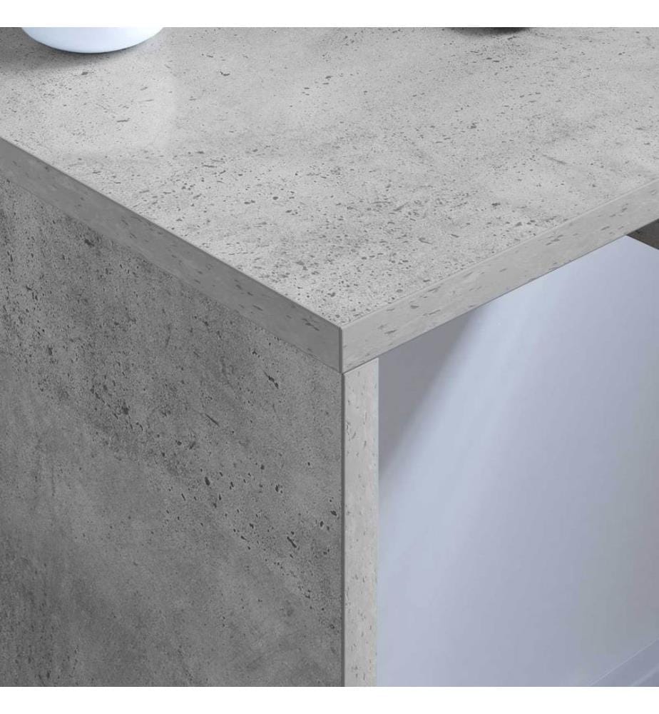 Scrivania murale Grigio cemento 60 x 45 x 30 cm Legno di ingegneria