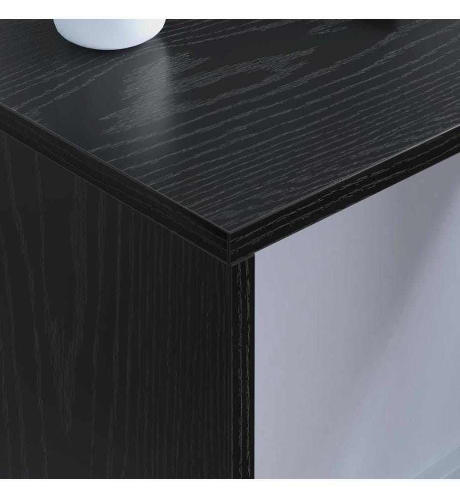 Scrivania murale Quercia nera 80 x 45 x 30 cm Legno di ingegneria