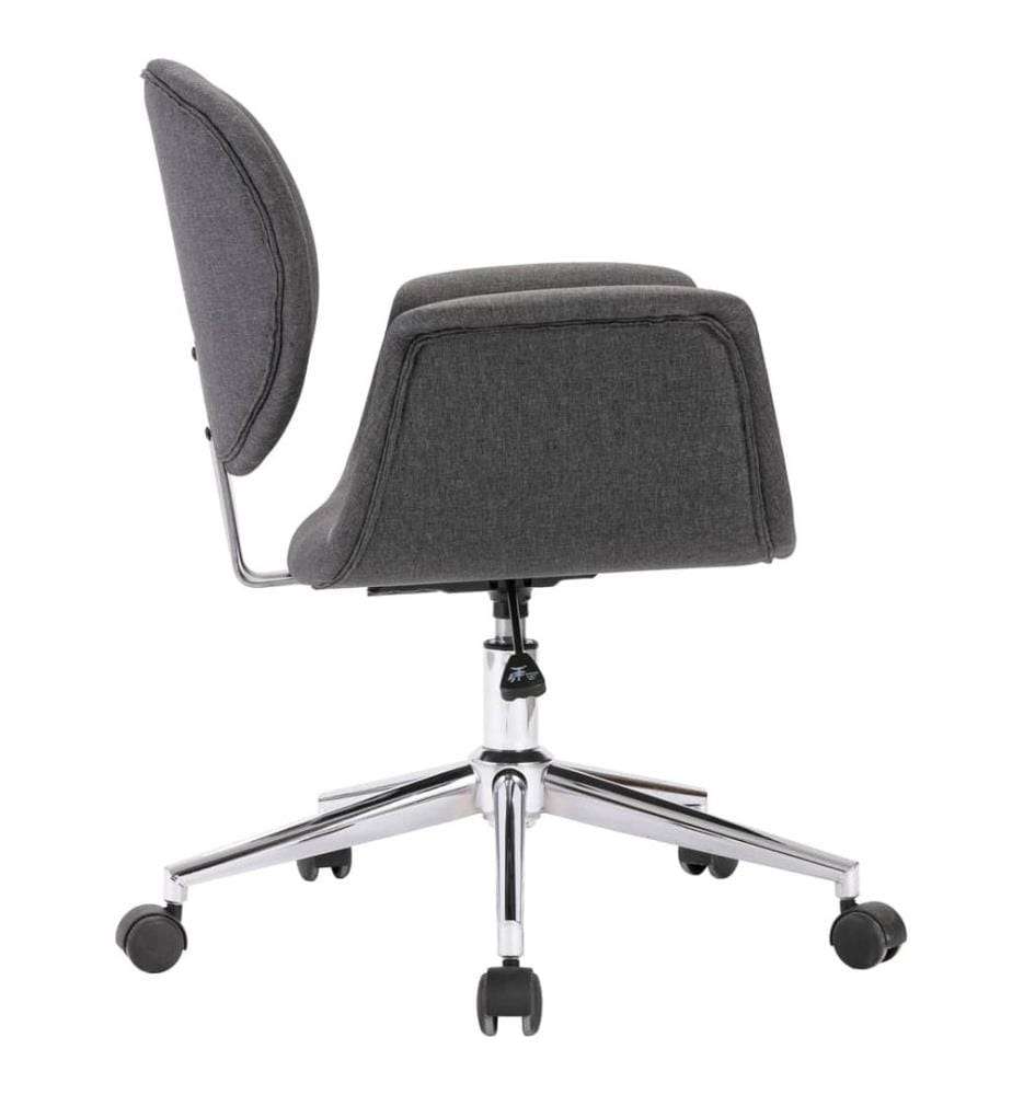 Bürostuhl Drehbar Grau Stoff