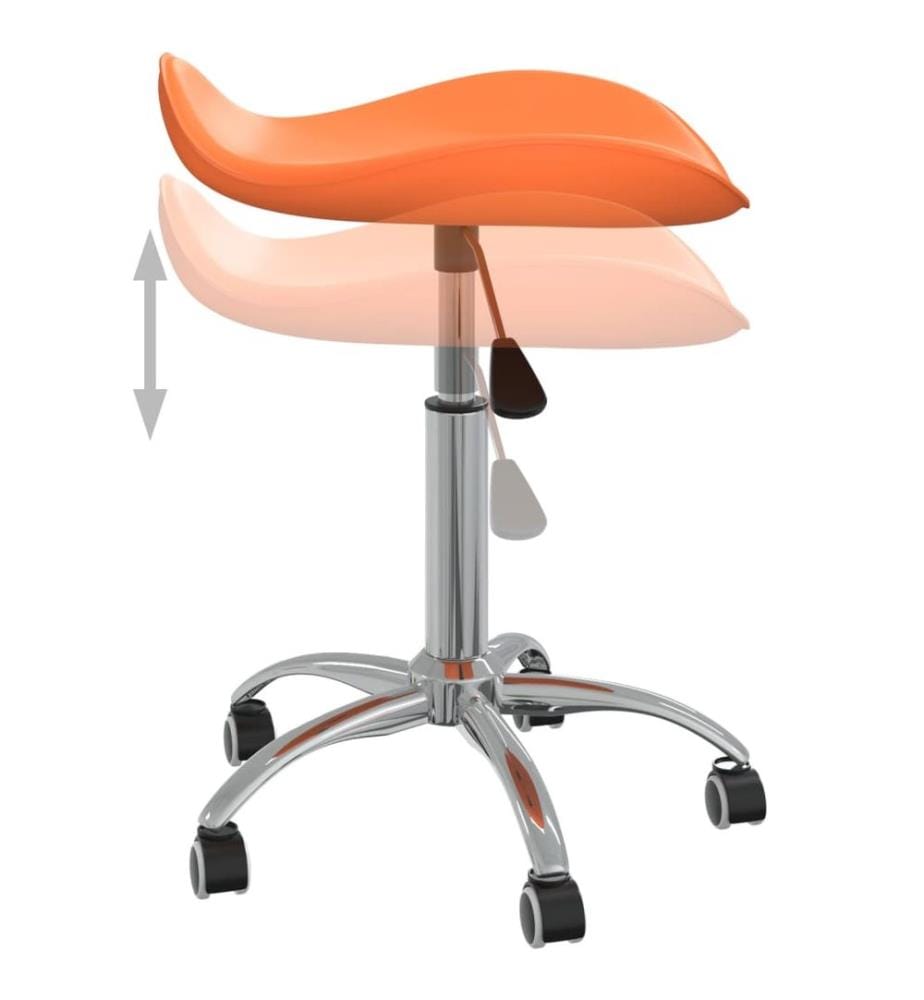 Bürostuhl Orange Kunstleder