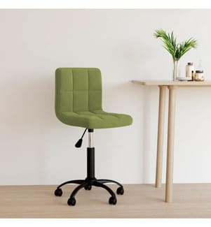 Bürostuhl Drehbar Hellgrün Samt