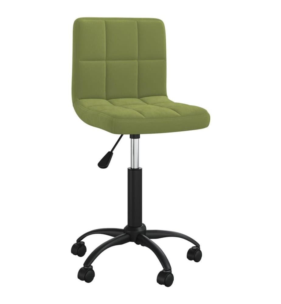 Sedia girevole da ufficio Verde chiaro Velluto