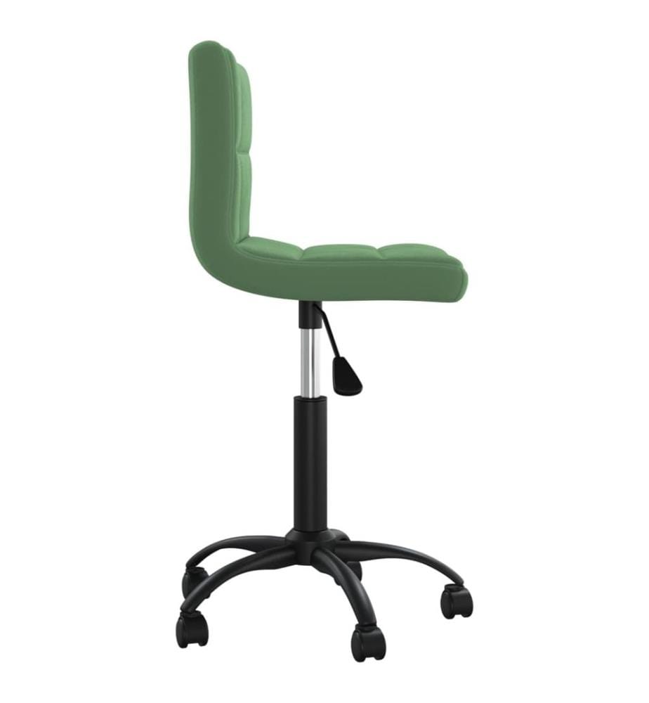 Sedia girevole da ufficio Verde scuro Velluto