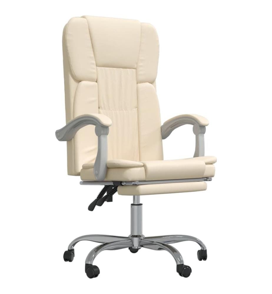 Poltrona inclinabile da ufficio Crema Similpelle