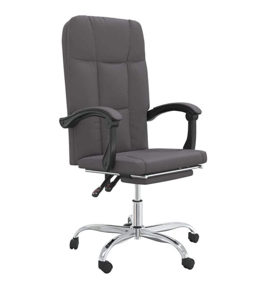Poltrona inclinabile da ufficio Grigio Similpelle