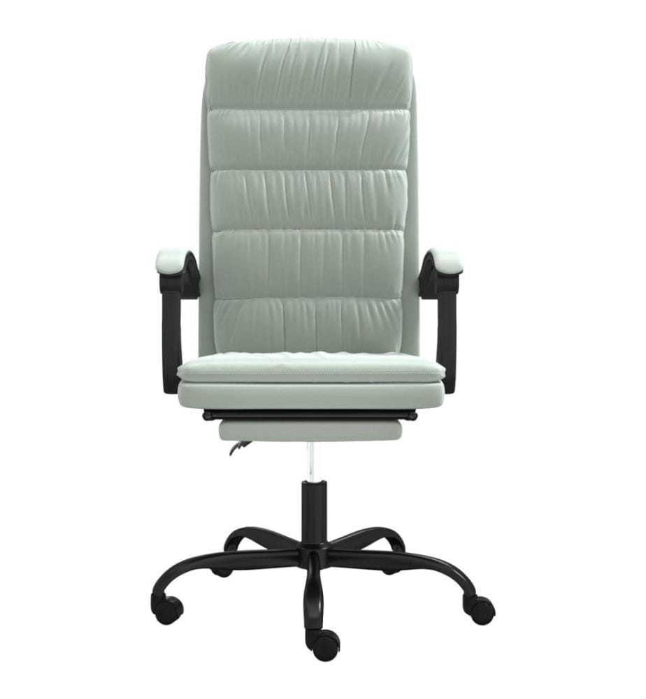 Poltrona inclinabile da ufficio Grigio chiaro Velluto