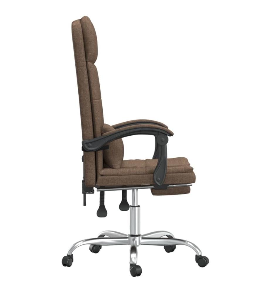 Bürostuhl mit Massagefunktion Braun Stoff