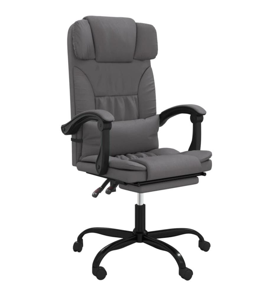 Poltrona reclinabile da ufficio Grigio Similpelle
