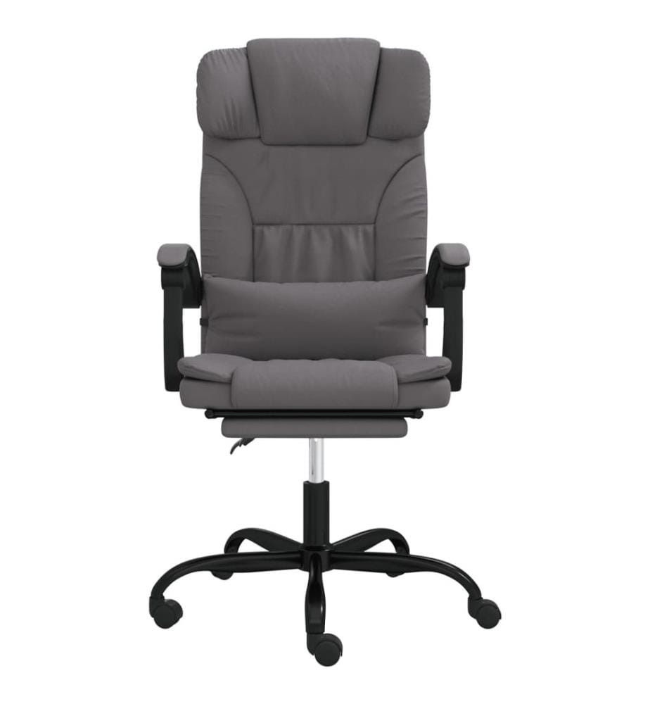Poltrona reclinabile da ufficio Grigio Similpelle