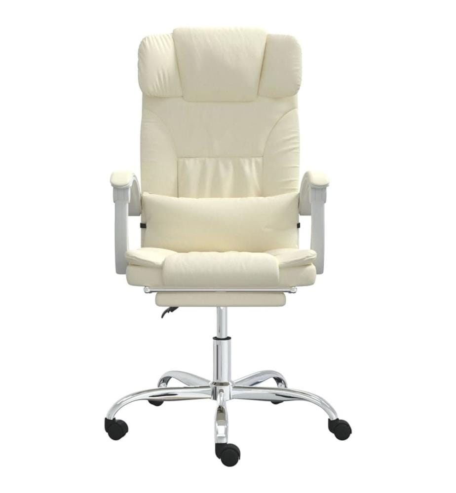 Poltrona reclinabile da ufficio Crema Similpelle