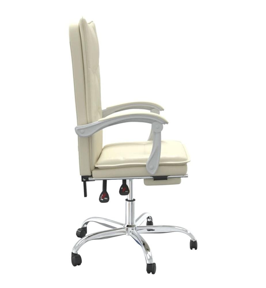 Poltrona reclinabile da ufficio Crema Similpelle