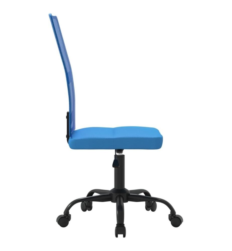Sedia da ufficio regolabile in altezza blu tessuto in maglia
