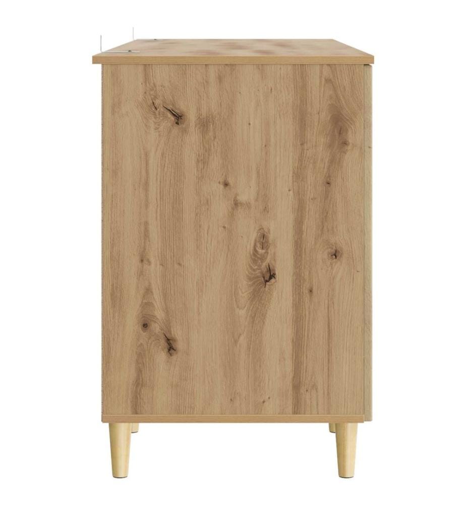 vidaXL Bureau Chêne artisanal 142,5 x 50 x 75 cm Bois d'ingénierie