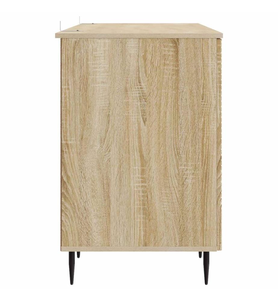 vidaXL Bureau Chêne Sonoma 142,5 x 50 x 75 cm Bois d'ingénierie