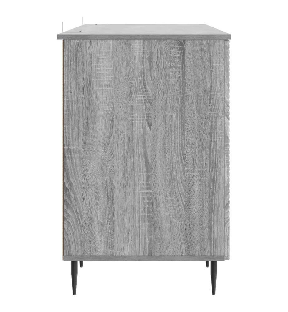 vidaXL Bureau Sonoma gris 142,5 x 50 x 75 cm Bois d'ingénierie