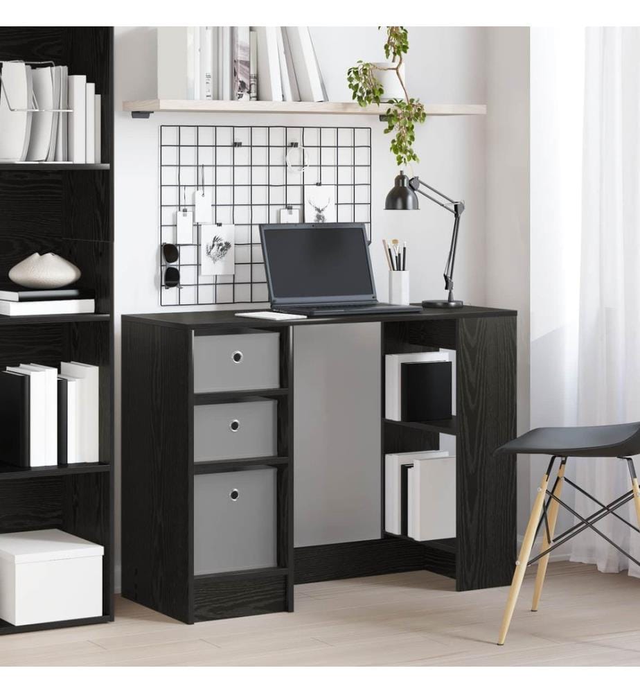 vidaXL Bureau Chêne noir 100 x 40 x 75 cm Bois d'ingénierie