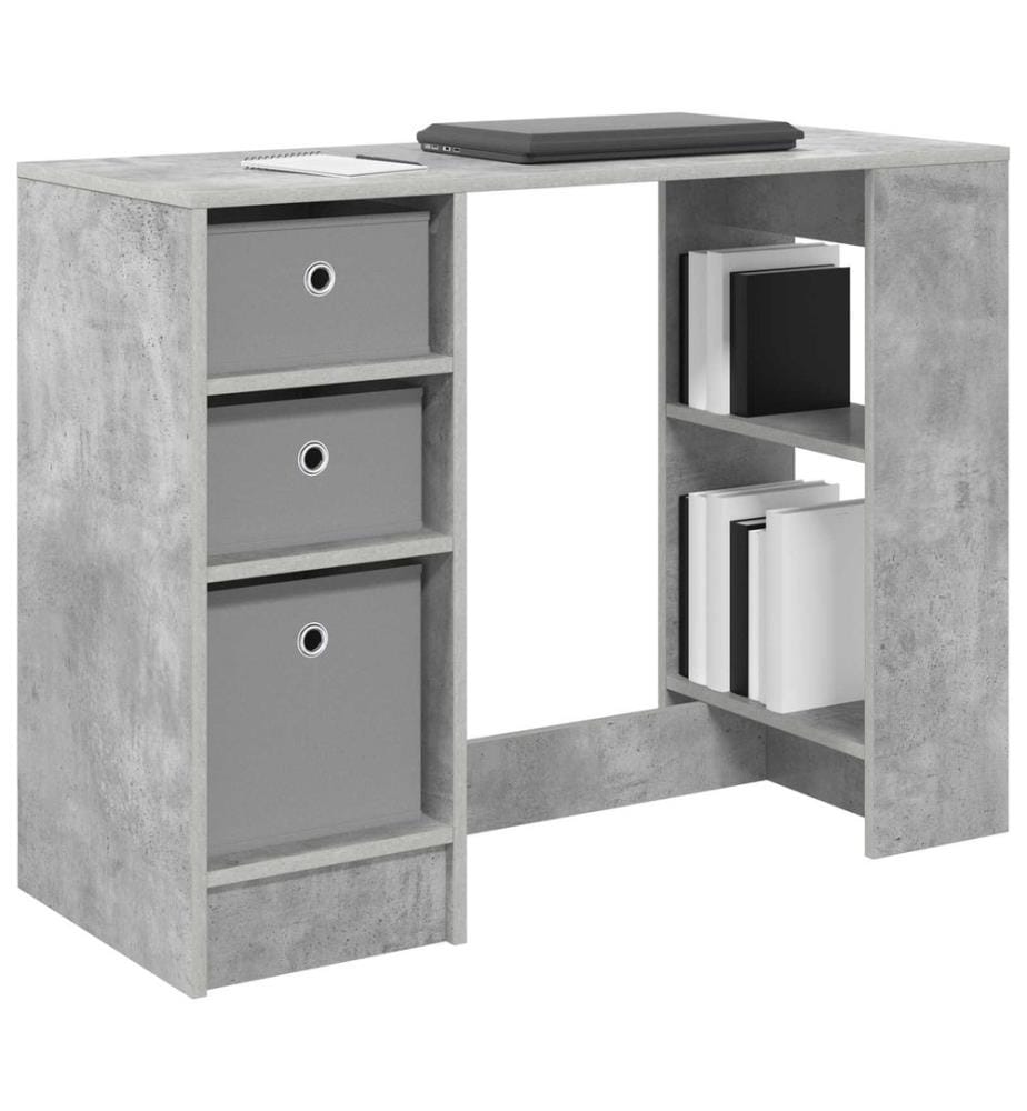 vidaXL Bureau Gris béton 100 x 40 x 75 cm Bois d'ingénierie