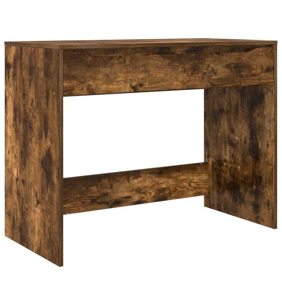 vidaXL Bureau avec tiroir avec tiroir Chêne Fumé 100 x 50 x 78 cm
