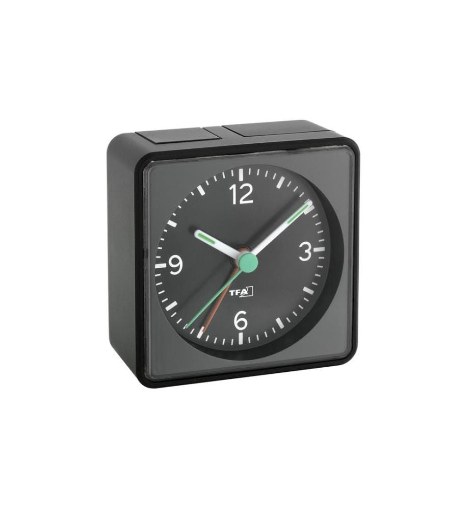 TFA DOSTMANN - Réveil classique Push Noir