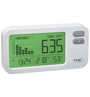 TFA DOSTMANN - CO2 Luftgütemonitor Airco2ntrol Coach Weiss