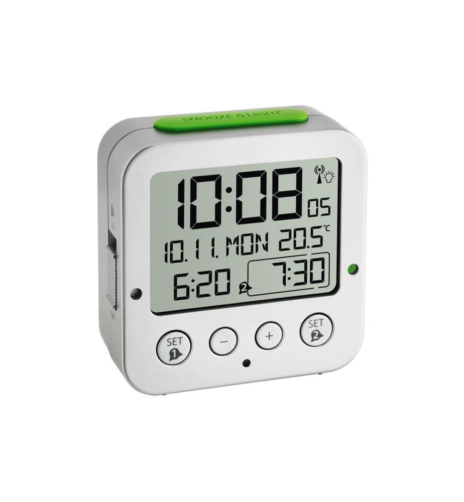 TFA DOSTMANN - Digitalwecker Bingo Silber