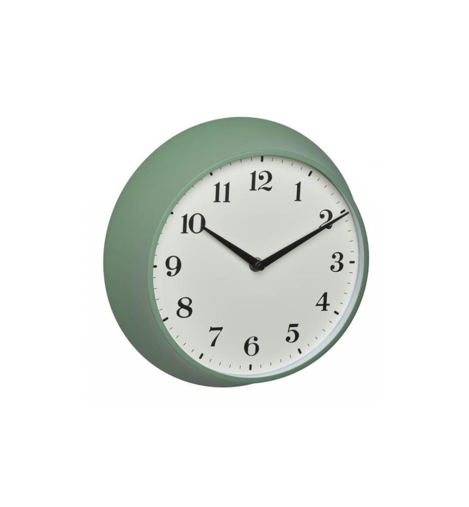 TFA DOSTMANN - Funk-Wanduhr Retro Grün, Ø 27 cm