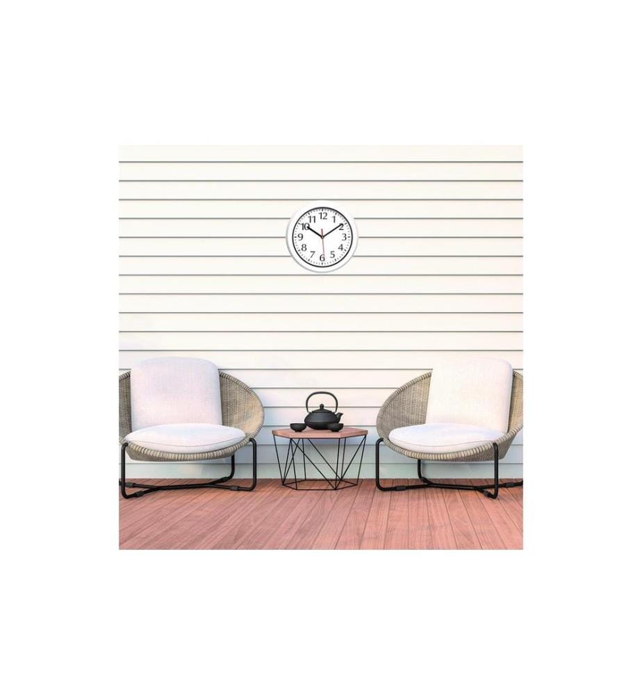 TFA DOSTMANN - Gartenuhr Outdoor Ø 30.5 cm, Weiss