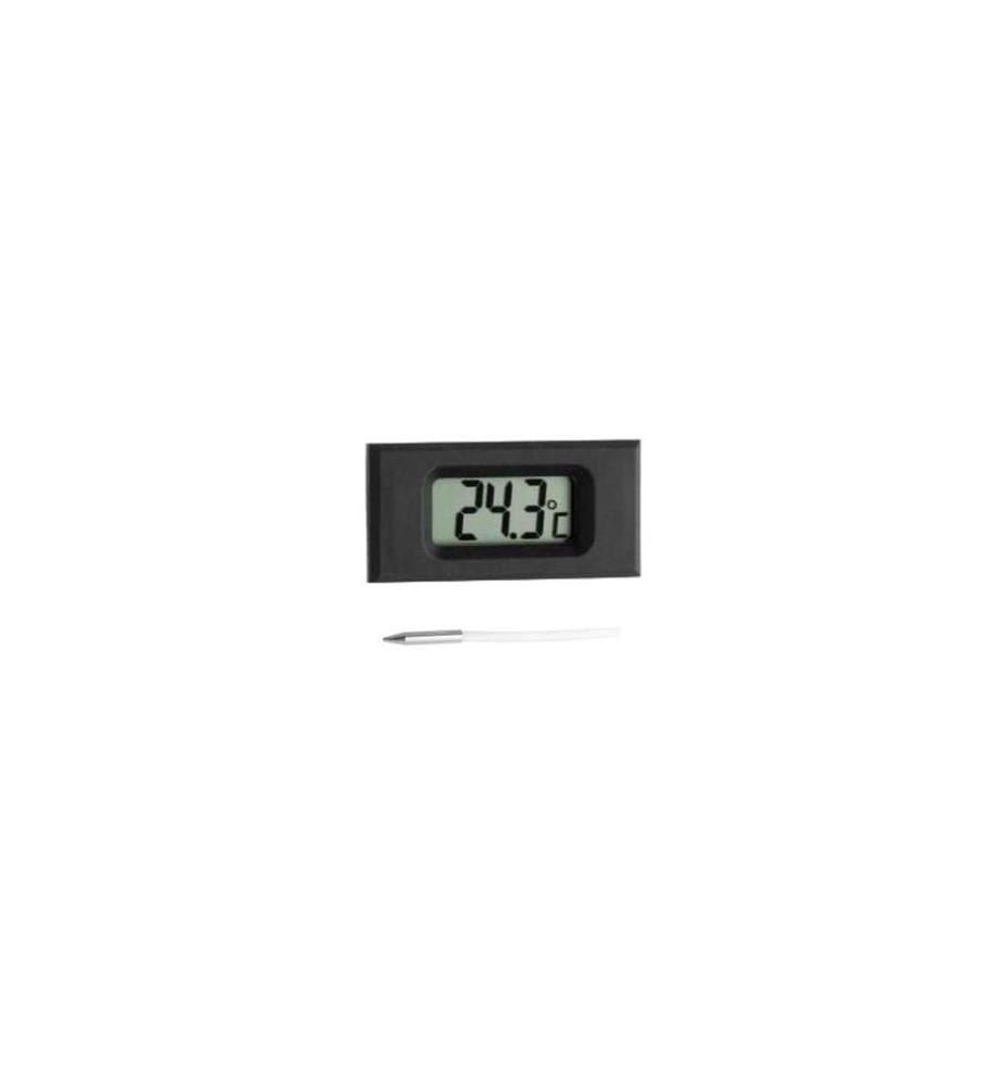 TFA DOSTMANN - Thermometer Digital Einbau, Schwarz