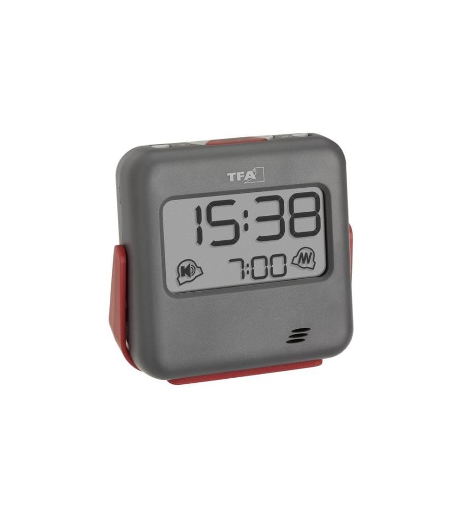 TFA DOSTMANN - Réveil numérique Buzz Rouge/Noir