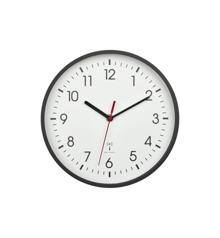 TFA DOSTMANN - Funk-Wanduhr Schwarz