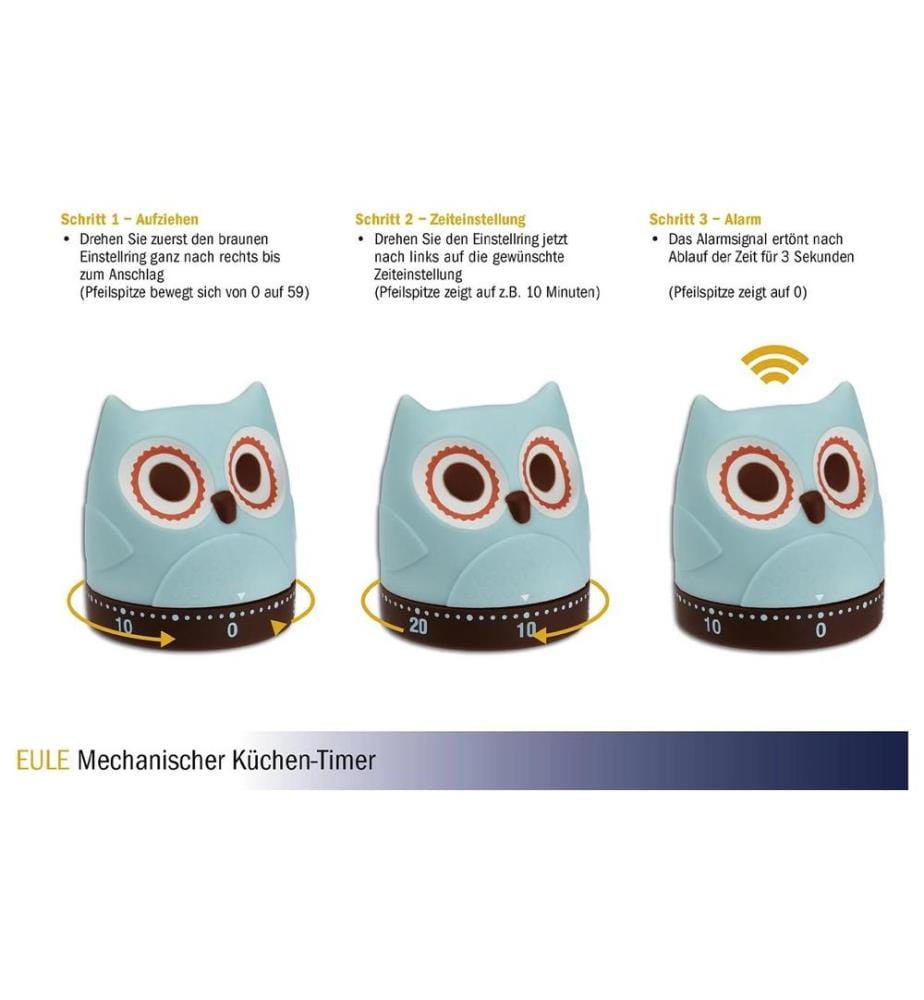TFA DOSTMANN - Küchentimer Eule Türkis