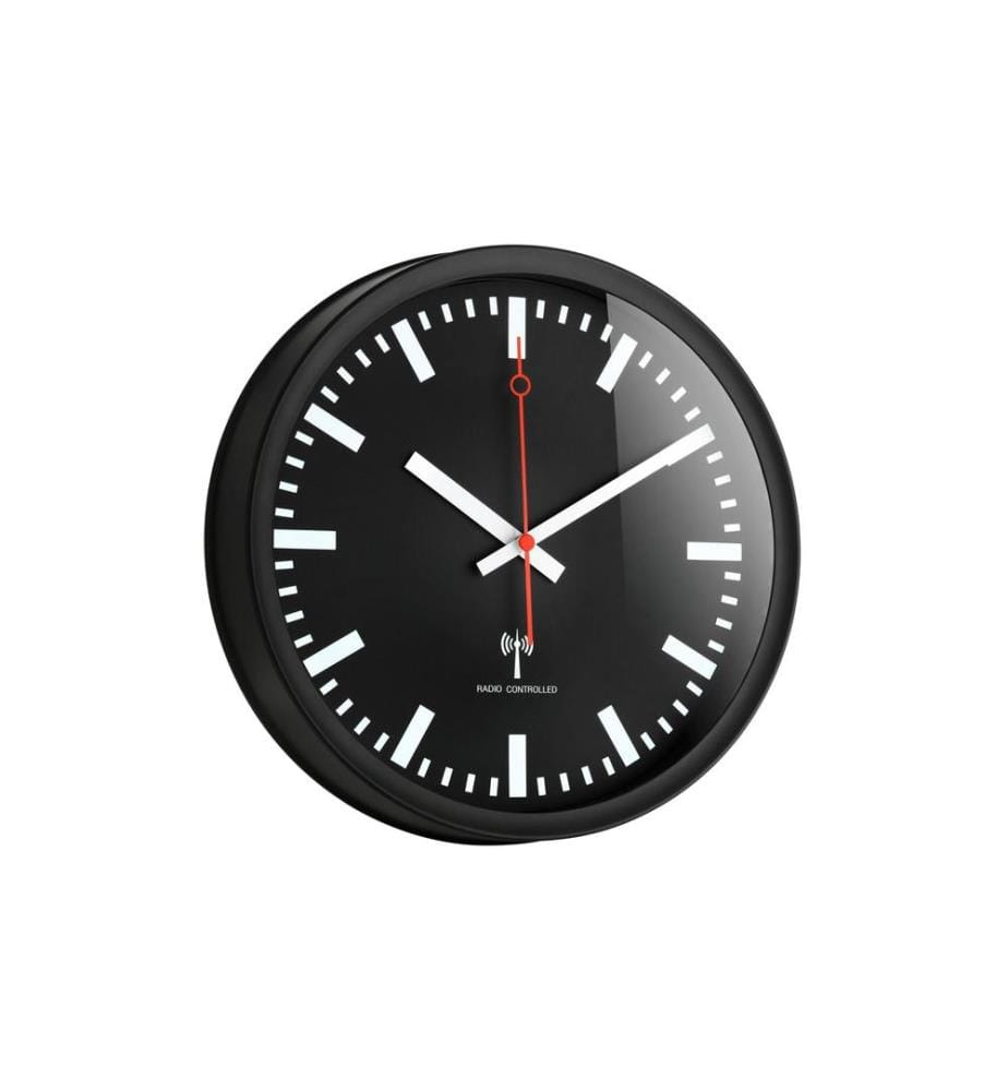 TFA DOSTMANN - Funk-Wanduhr Ø 25 cm, Schwarz