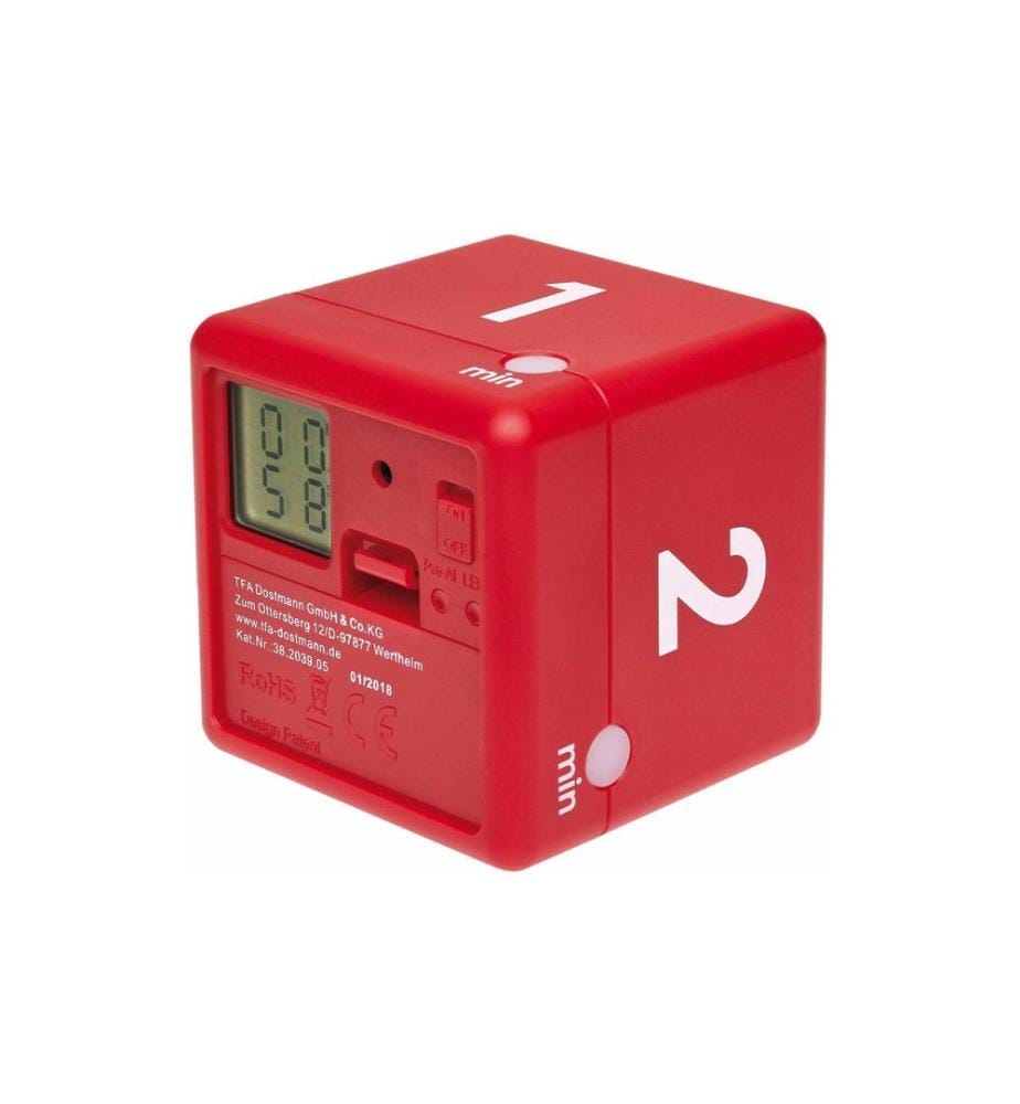 TFA DOSTMANN - Küchentimer Cube Rot