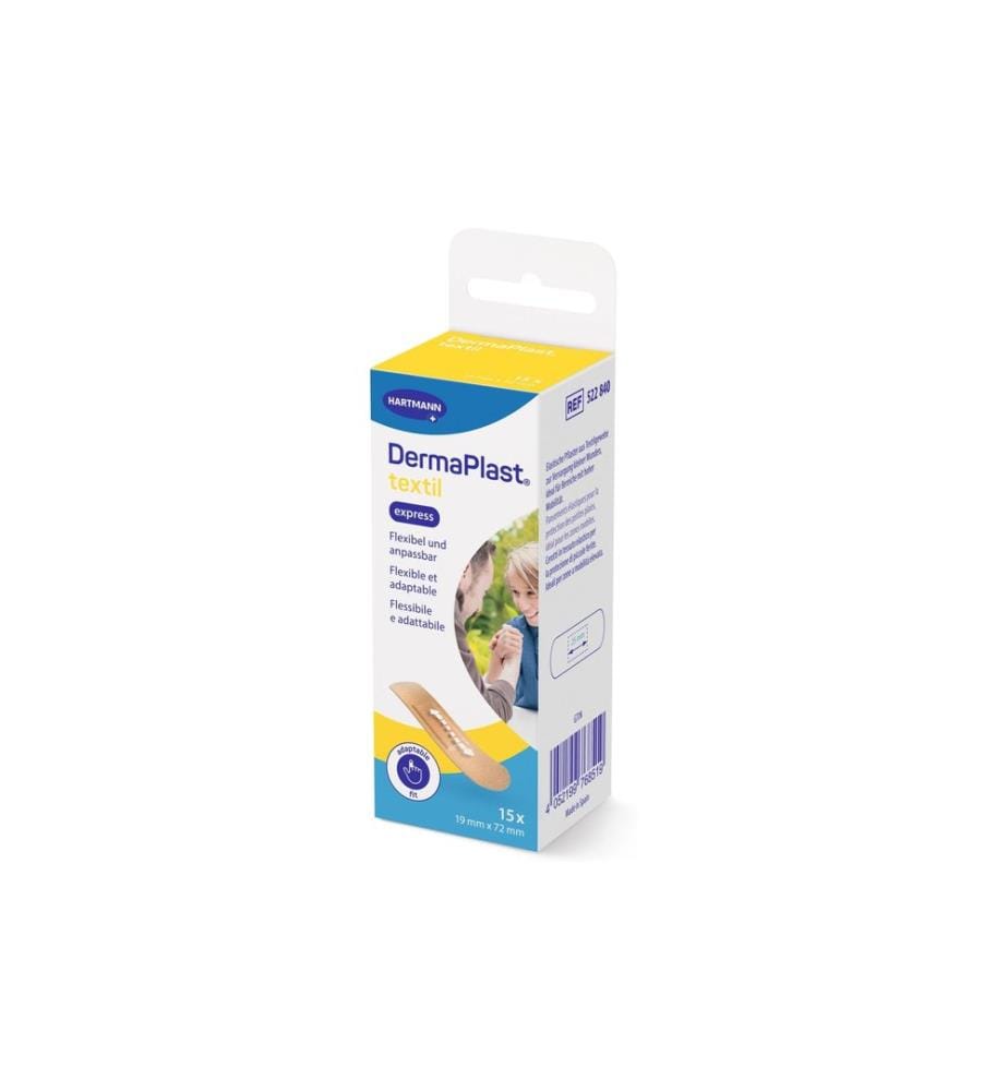 DermaPlast - Wundpflaster Textil Express 19 x 72 mm 15 Stück