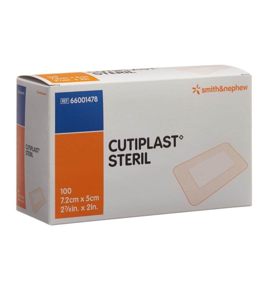 Smith & Nephew - Wundpflaster Cutiplast Steril weiss 7.2 x 5 cm 100 Stück