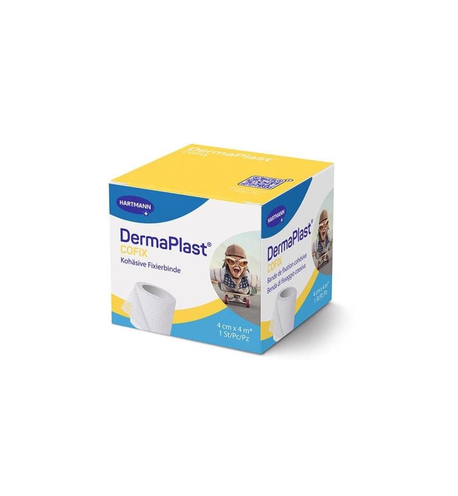 DermaPlast - Gazebinde Cofix weiss 4 cm x 4 m