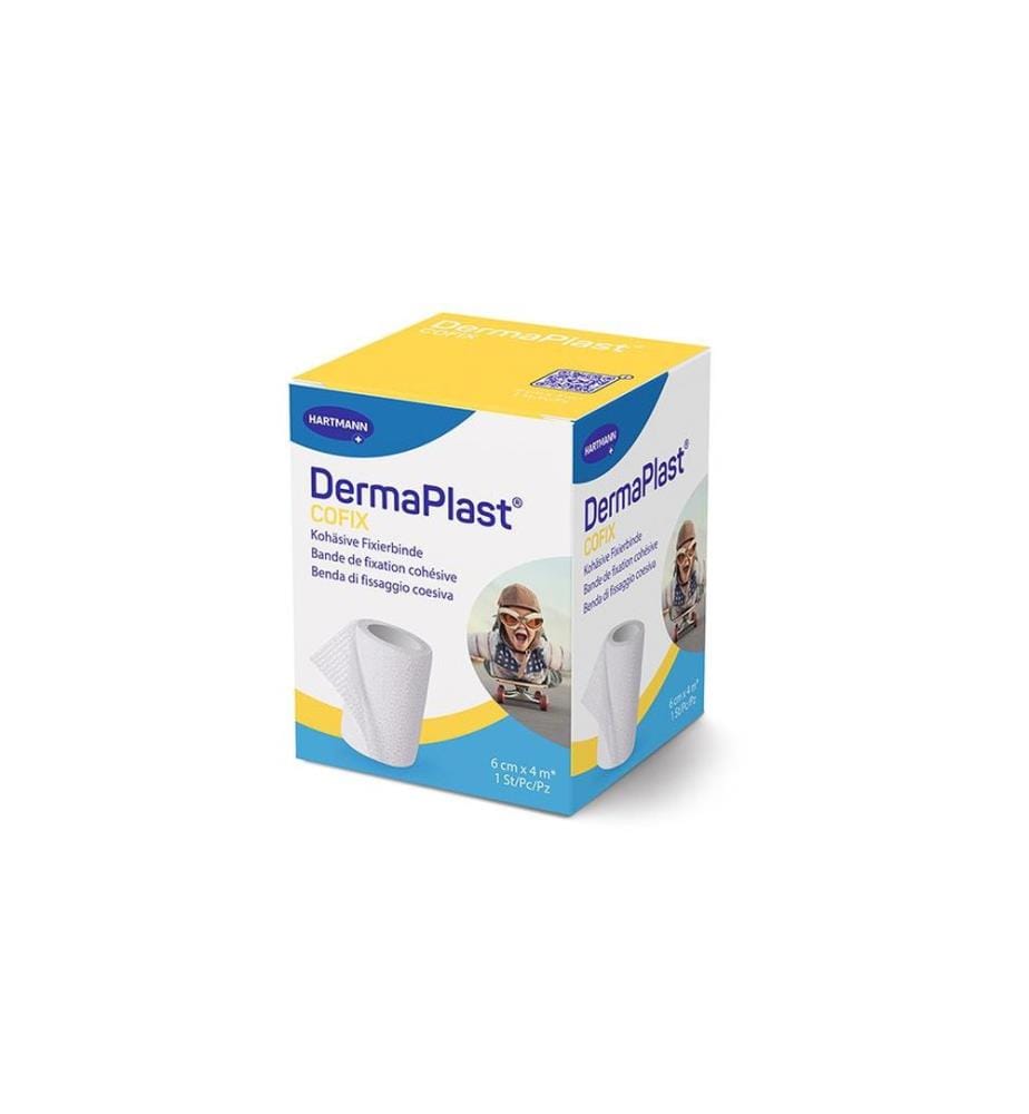 DermaPlast - Gazebinde Cofix weiss 6 cm x 4 m