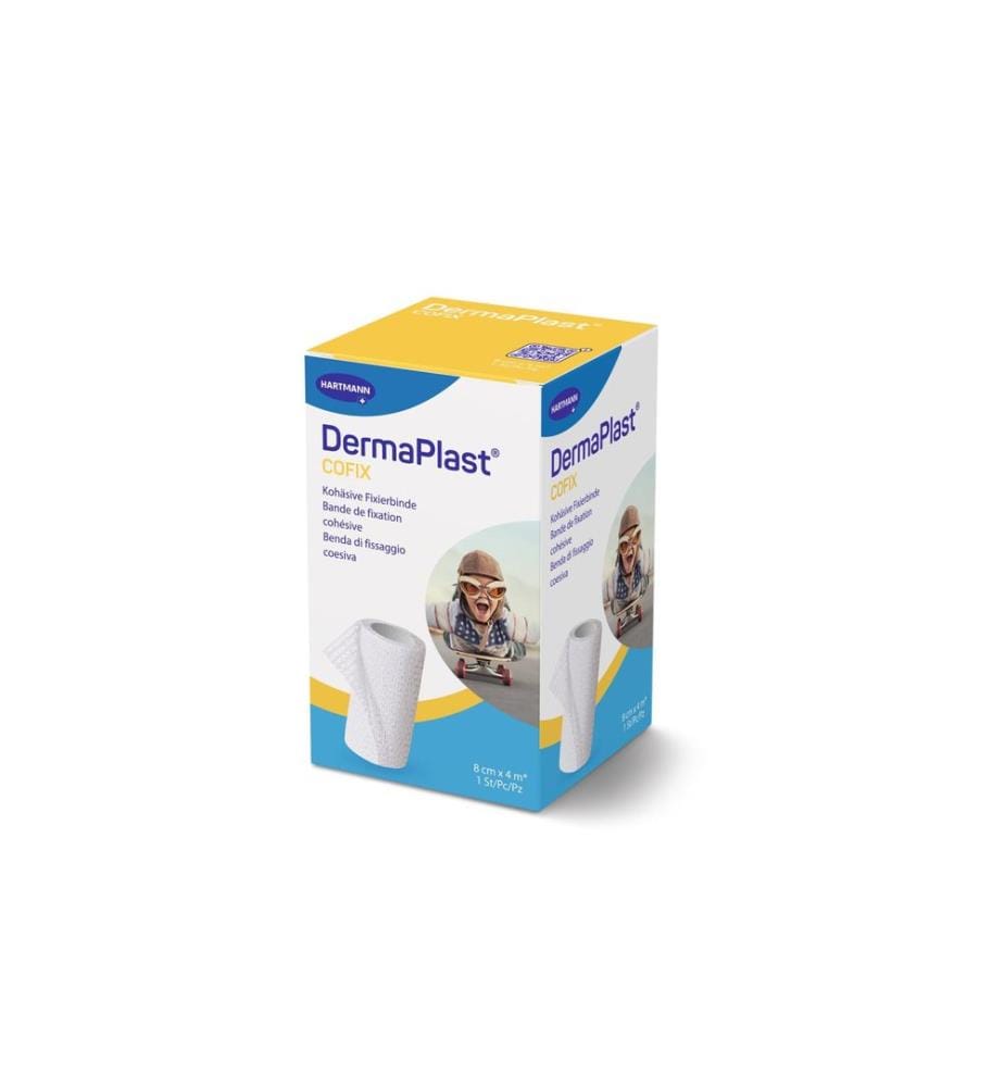 DermaPlast - Gazebinde Cofix weiss 8 cm x 4 m