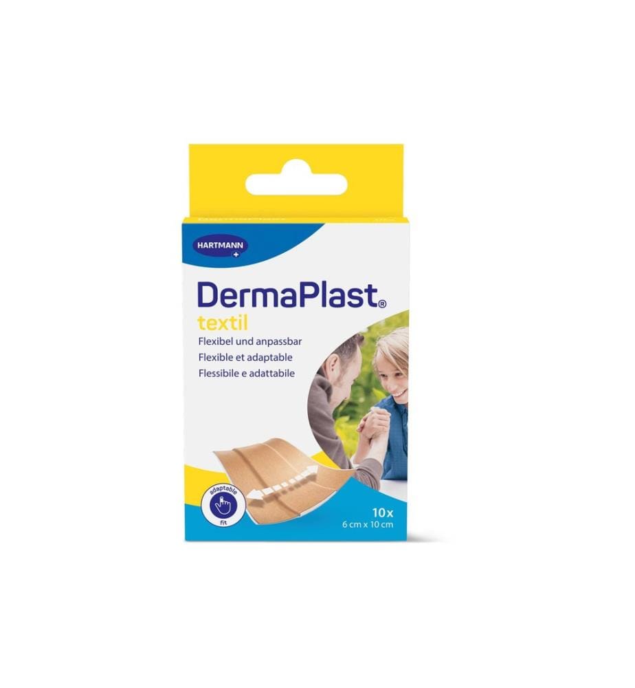 DermaPlast - Pansement Textile Panneau rapide 6 x 10 cm