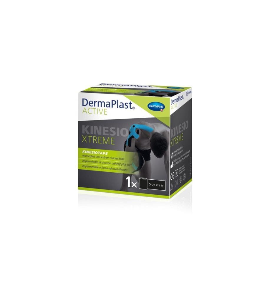 DermaPlast - Active Kinesiotape XTREME noir, 5 cm x 5 m