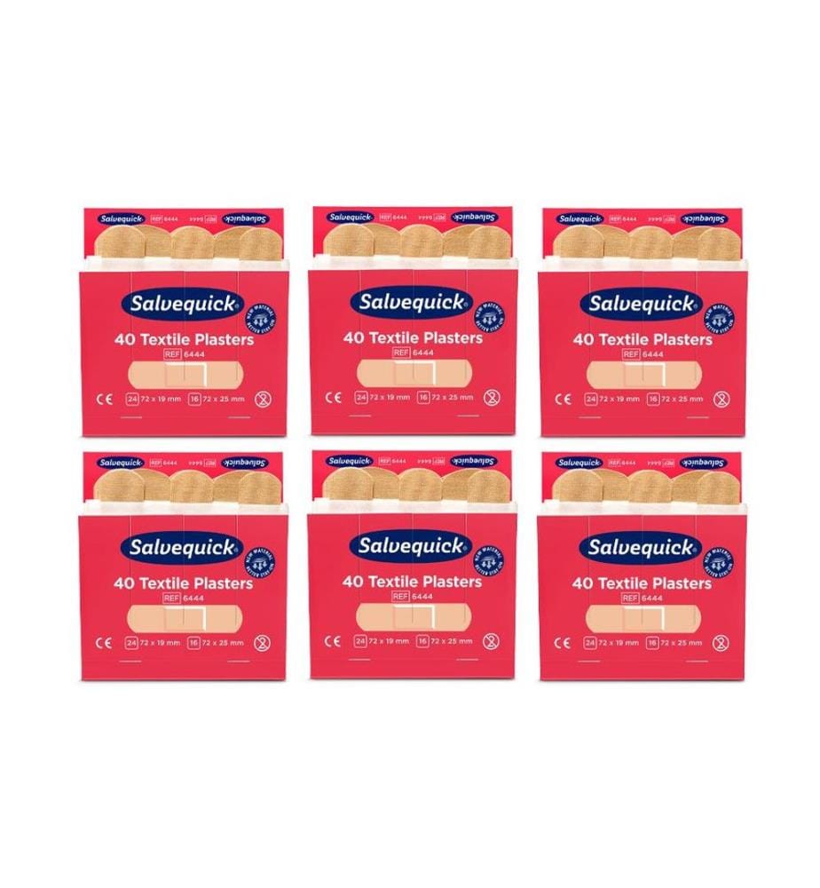 Cederroth - Salvequick Pflaster Textil hautfarben 6 x 40 Stück