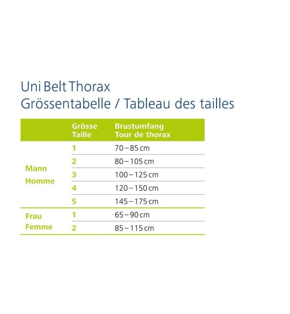 DermaPlast - Rippengürtel ACTIVE Uni Belt Thorax Men Size 3