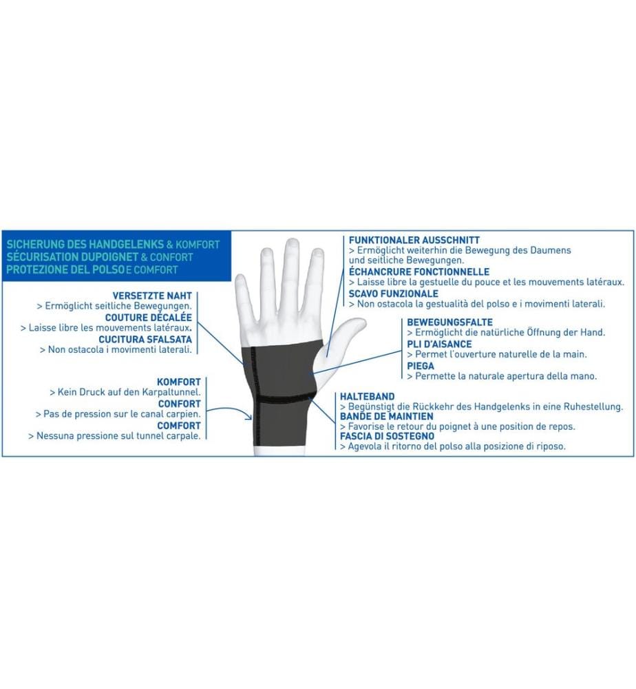 Epitact - CARP'ACTIV flexible Aktivitäts-Handgelenkbandage rechts S