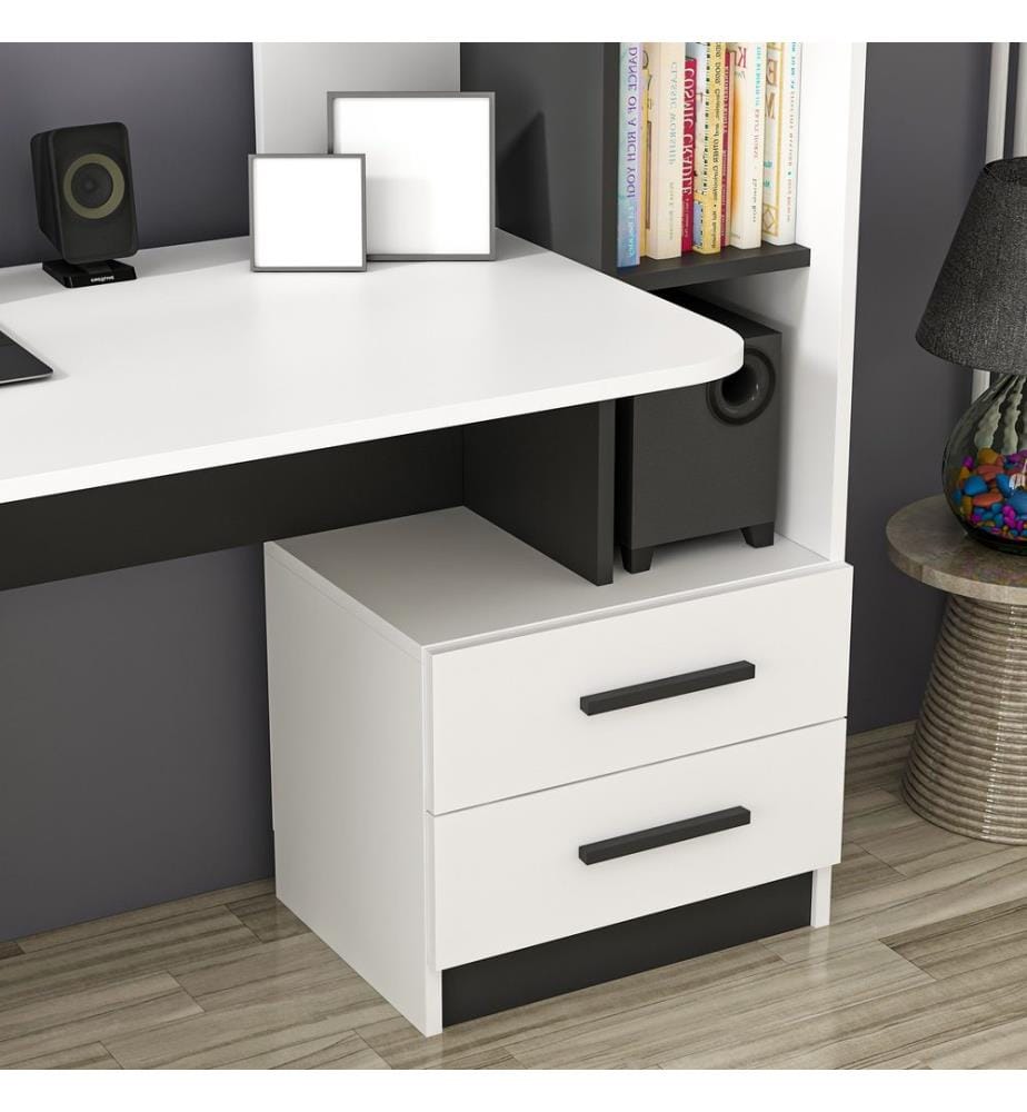Bureau d'étude, blanc, noir, panneau de particules mélaminé