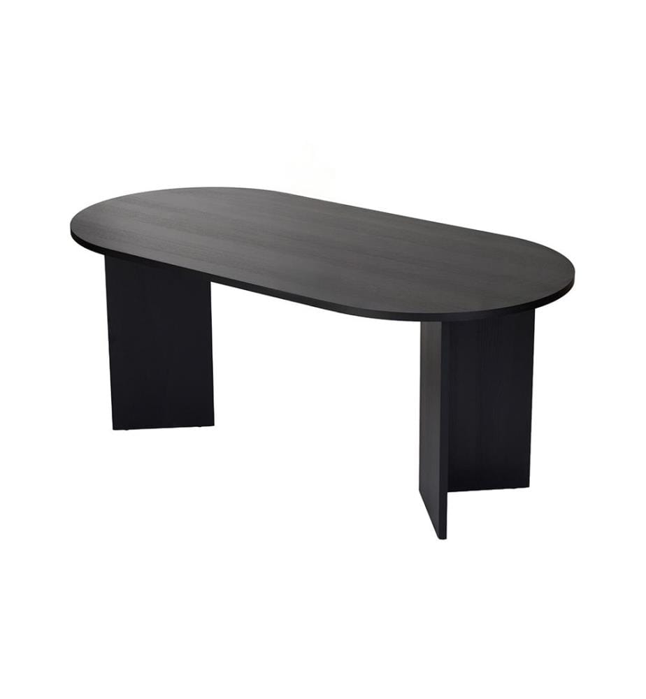 Esstisch, Holz, Schwarz, 100 % melaminbeschichtete Spanplatte